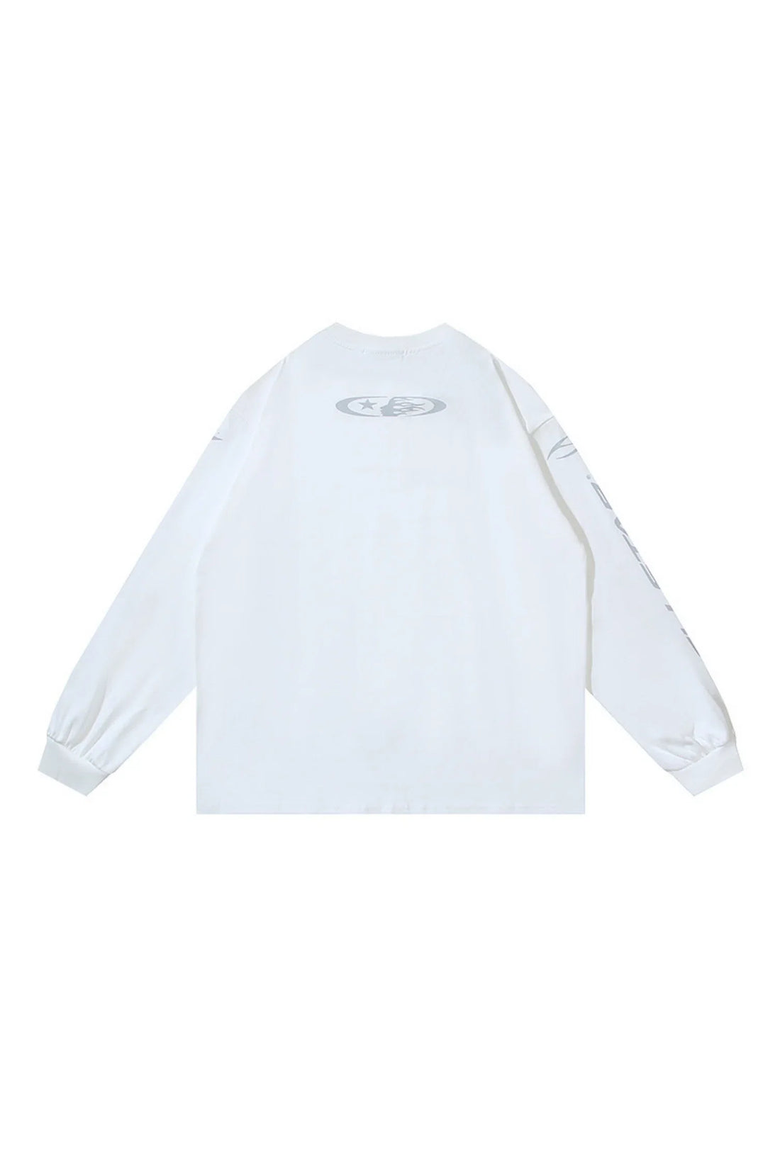 Sports logo white long sleeved shirt
